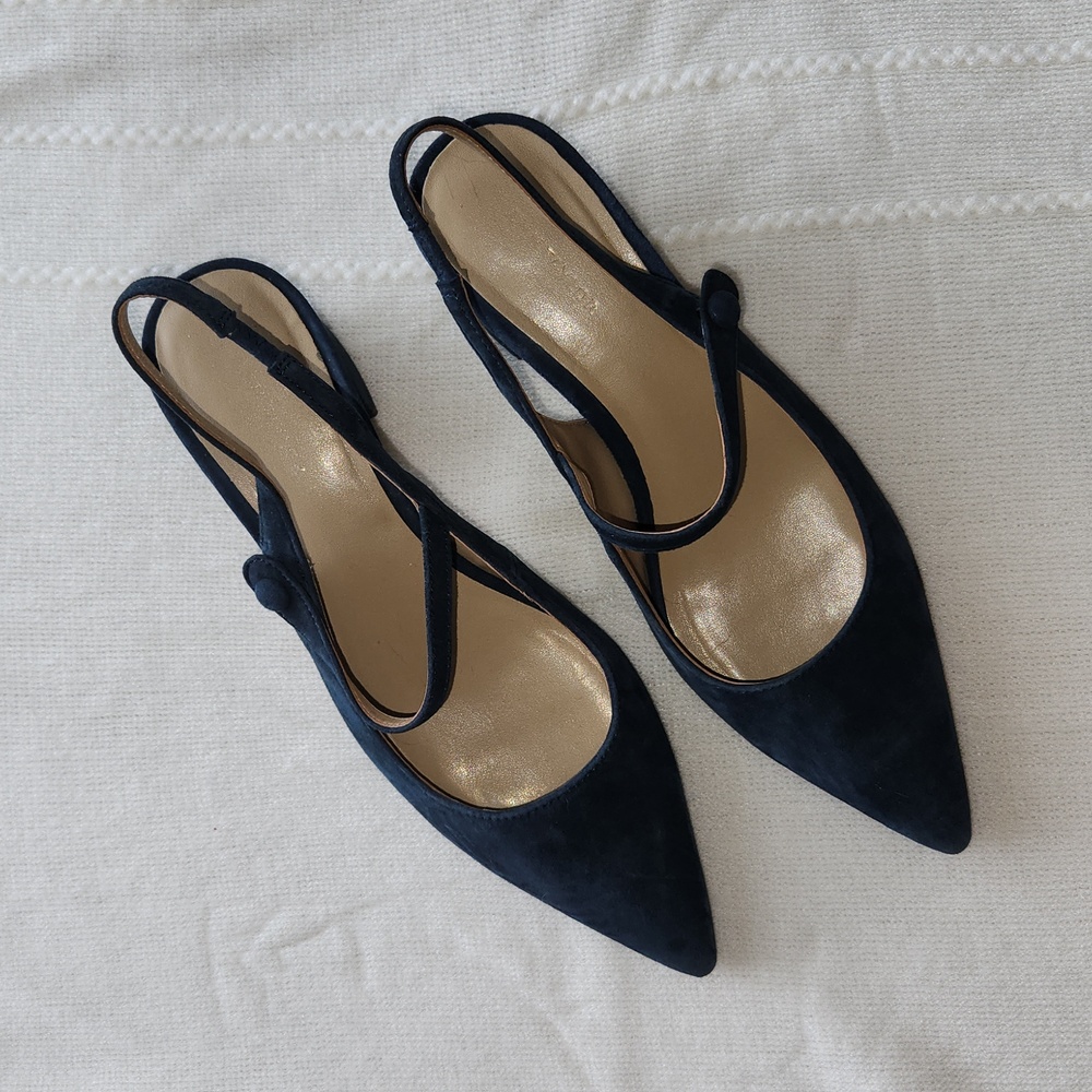 Suede block heels